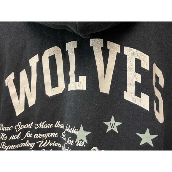 Darc Sport Wolves Club 419 of 1000 Then Now Forever Hoodie Black - Picture 7 of 9